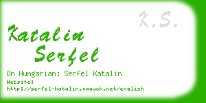 katalin serfel business card